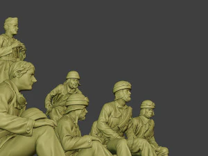 italian tank crew ww2 itcu1 pack 1 3D Print Model