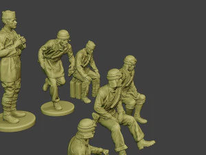 italian tank crew ww2 itcu1 pack 1 3D Print Model