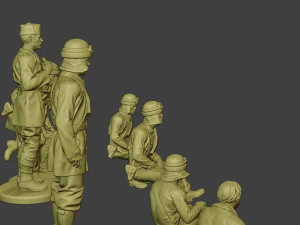 italian tank crew ww2 itcu1 pack 1 3D Print Model