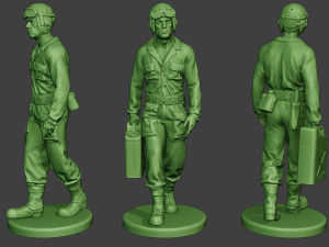 american tank crew unit ww2 walk atc1 3D Print Model