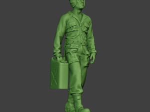 american tank crew unit ww2 walk atc1 3D-printmodel