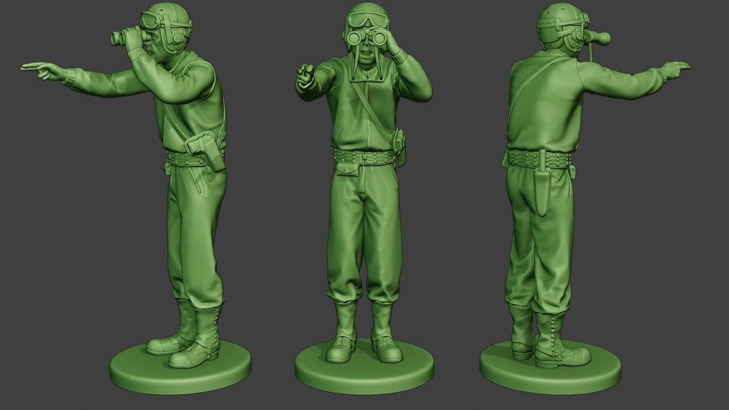 american tank crew unit ww2 action atc1 3D Print Model .c4d .max .obj .3ds .fbx .stl .blend 