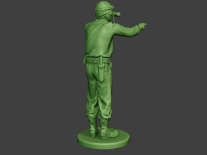 american tank crew unit ww2 action atc1 3D प्रिंट मॉडल