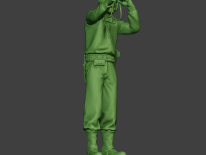 american tank crew unit ww2 action atc1 3D प्रिंट मॉडल