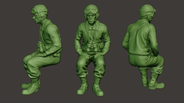 american tank crew unit ww2 sit2 atc1 3D Print Model .c4d .max .obj .3ds .fbx .stl .blend 