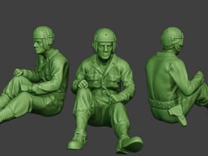 american tank crew unit ww2 sit3 atc1 3D Print Model