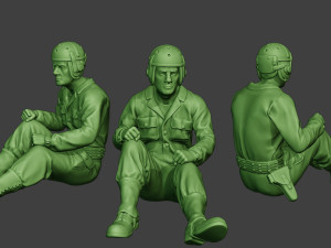 american tank crew unit ww2 sit3 atc1 Modèles 3D en vedette