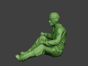 american tank crew unit ww2 sit3 atc1 3D Baskı Modeli