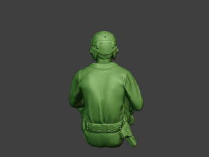 american tank crew unit ww2 sit3 atc1 3D Baskı Modeli
