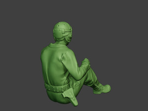american tank crew unit ww2 sit3 atc1 3D Baskı Modeli