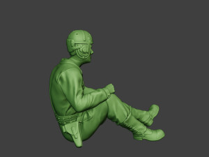 american tank crew unit ww2 sit3 atc1 3D Baskı Modeli