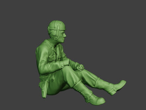 american tank crew unit ww2 sit3 atc1 3D Baskı Modeli
