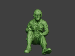 american tank crew unit ww2 sit3 atc1 3D Baskı Modeli