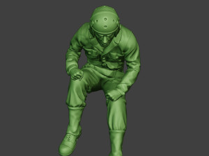 american tank crew unit ww2 sit3 atc1 3D Baskı Modeli