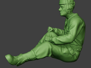 american tank crew unit ww2 sit3 atc1 3D Baskı Modeli