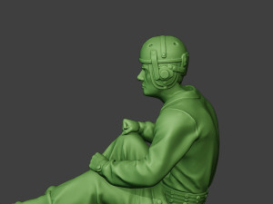 american tank crew unit ww2 sit3 atc1 3D Baskı Modeli