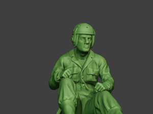 american tank crew unit ww2 sit3 atc1 3D Baskı Modeli