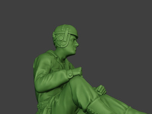 american tank crew unit ww2 sit3 atc1 3D Baskı Modeli