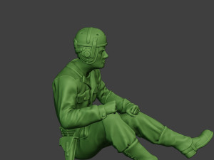 american tank crew unit ww2 sit3 atc1 3D Baskı Modeli