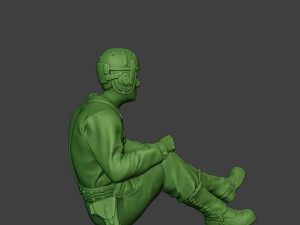 american tank crew unit ww2 sit3 atc1 3D Baskı Modeli