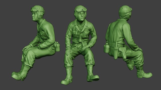 american tank crew unit ww2 sit4 atc1 Model Cetak 3D .c4d .max .obj .3ds .fbx .stl .blend 