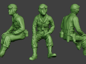 american tank crew unit ww2 sit4 atc1 Modelo de impresión 3D