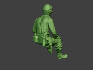 american tank crew unit ww2 sit4 atc1 Model Cetak 3D