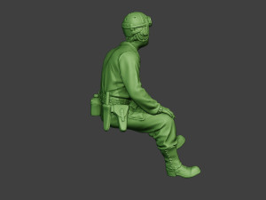 american tank crew unit ww2 sit4 atc1 Model Cetak 3D