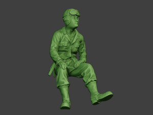 american tank crew unit ww2 sit4 atc1 Model Cetak 3D