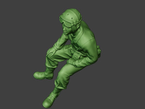 american tank crew unit ww2 sit4 atc1 Model Cetak 3D