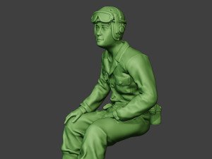 american tank crew unit ww2 sit4 atc1 Model Cetak 3D
