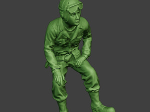american tank crew unit ww2 sit4 atc1 Model Cetak 3D