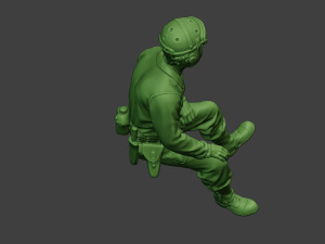 american tank crew unit ww2 sit4 atc1 Model Cetak 3D