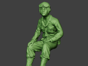american tank crew unit ww2 sit4 atc1 Model Cetak 3D