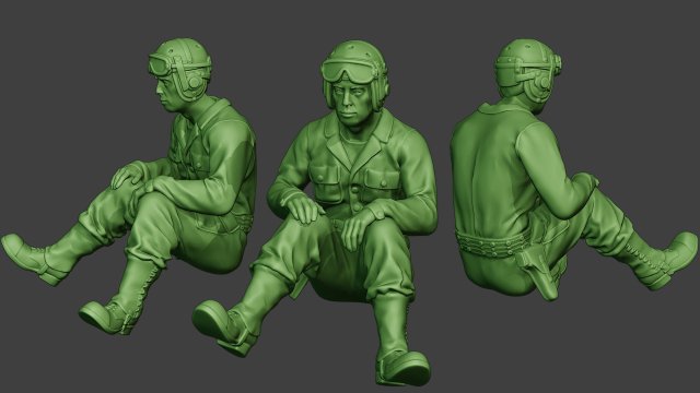american tank crew unit ww2 sit5 atc1 Modèles 3D en vedette .c4d .max .obj .3ds .fbx .stl .blend 