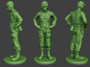 american tank crew unit ww2 stand atc1 3D Print Model