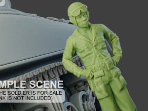 american tank crew unit ww2 stand atc1 3D 打印模型