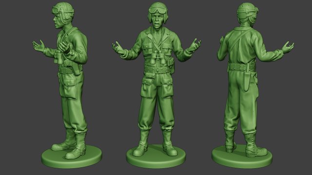 american tank crew unit ww2 talk atc1 Modèles 3D en vedette .c4d .max .obj .3ds .fbx .stl .blend 