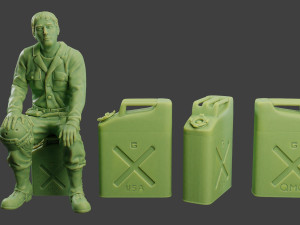 american tank crew ww2 atc1 pack1 3D 打印模型