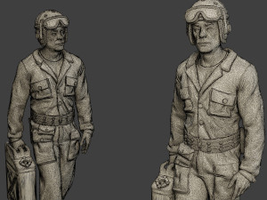american tank crew ww2 atc1 pack1 3D 打印模型
