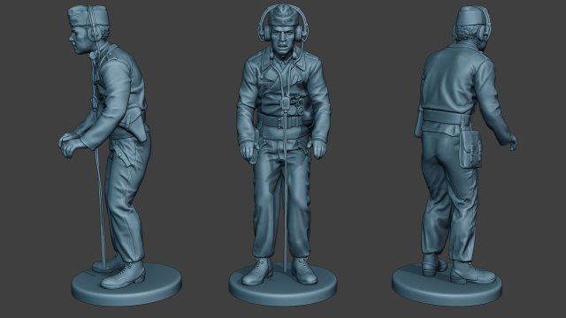 german tank crew unit ww2 commanding gtc1 Modèles 3D en vedette .c4d .max .obj .3ds .fbx .stl .blend 