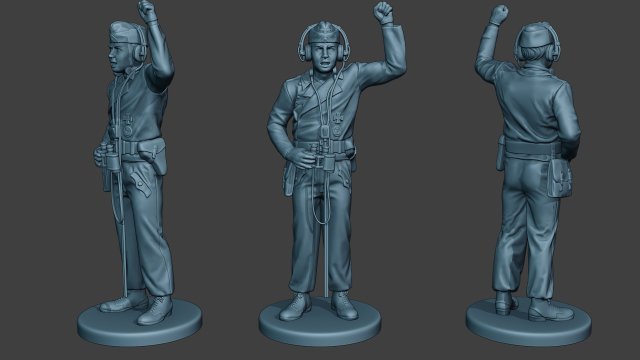 german tank crew unit ww2 action gtc1 3D Принт Модель .c4d .max .obj .3ds .fbx .stl .blend