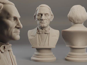 busto di Jean Eugene Robert Houdin Modello di stampa 3D