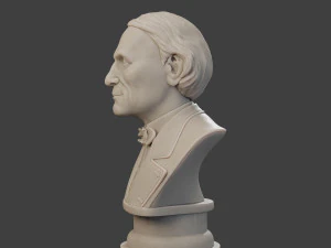 jean eugene robert houdin bust 3D Print Model