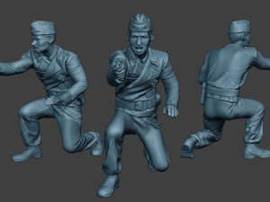 Unit&agrave; dell'equipaggio di carri armati tedeschi della Seconda Guerra Mondiale che spara al GTC1 Modello di stampa 3D