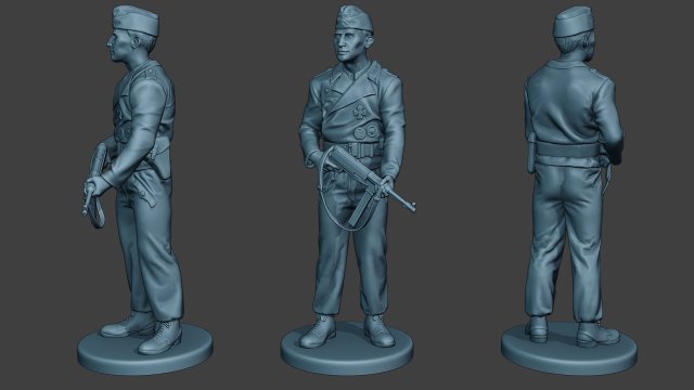german tank crew unit ww2 guard gtc1 Model do druku 3D .c4d .max .obj .3ds .fbx .stl .blend 