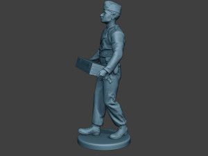 german tank crew unit ww2 carring gtc1 Modello di stampa 3D