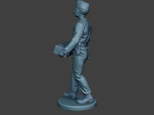 german tank crew unit ww2 carring gtc1 Modello di stampa 3D