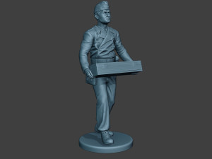 german tank crew unit ww2 carring gtc1 Modello di stampa 3D