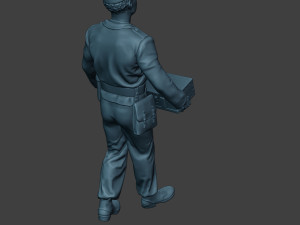 german tank crew unit ww2 carring gtc1 Modello di stampa 3D